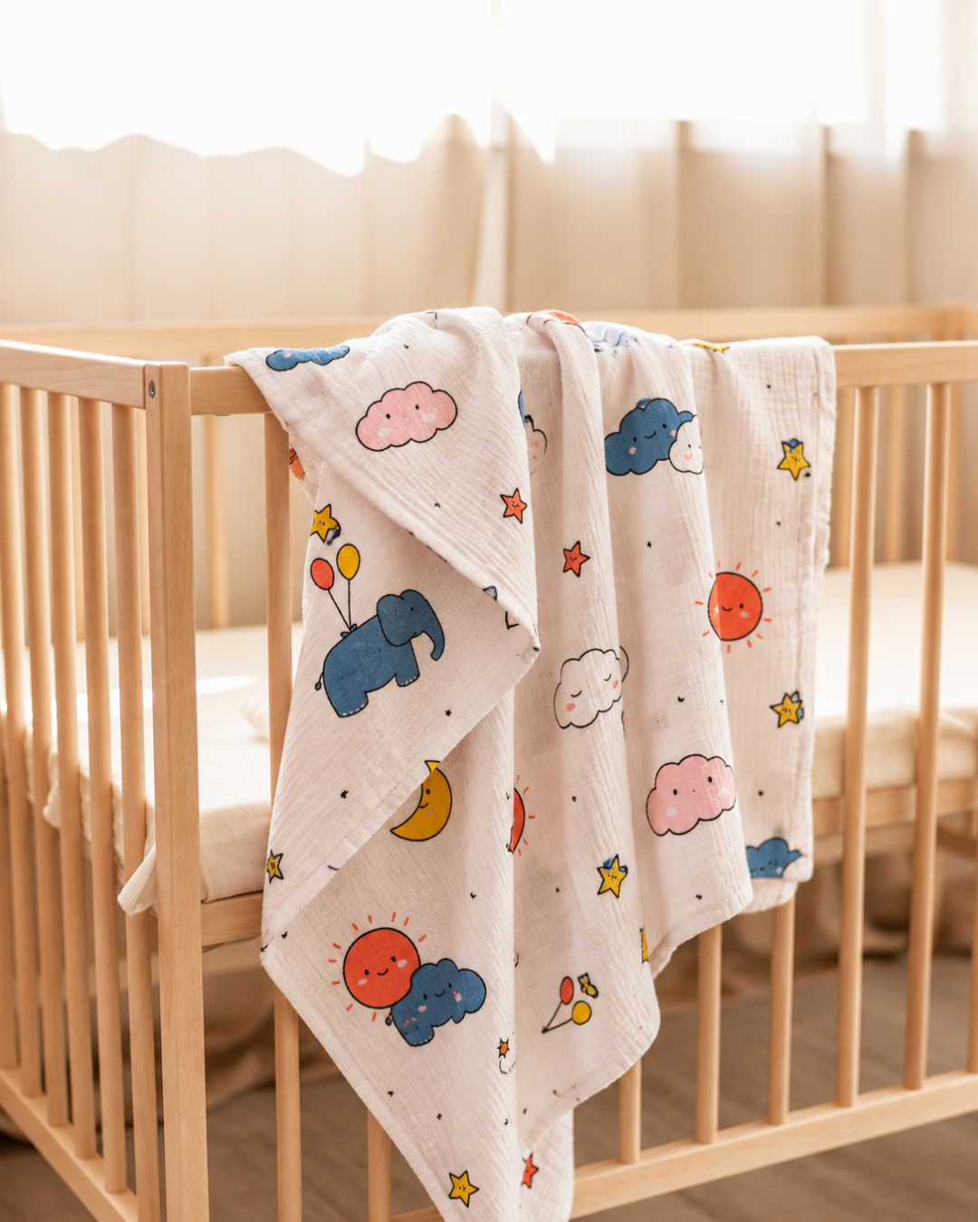 Muslin Bath Towel - Elephant