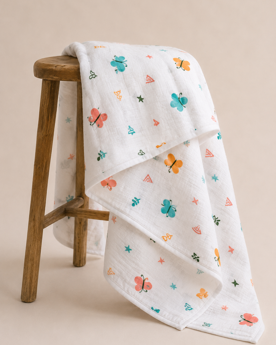 Muslin Bath Towel - Butterfly