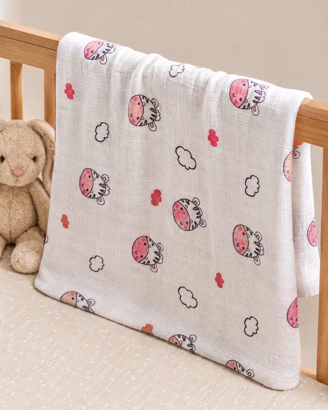 Muslin Bath Towel - Cow