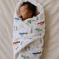 Muslin Swaddles Fire Truck