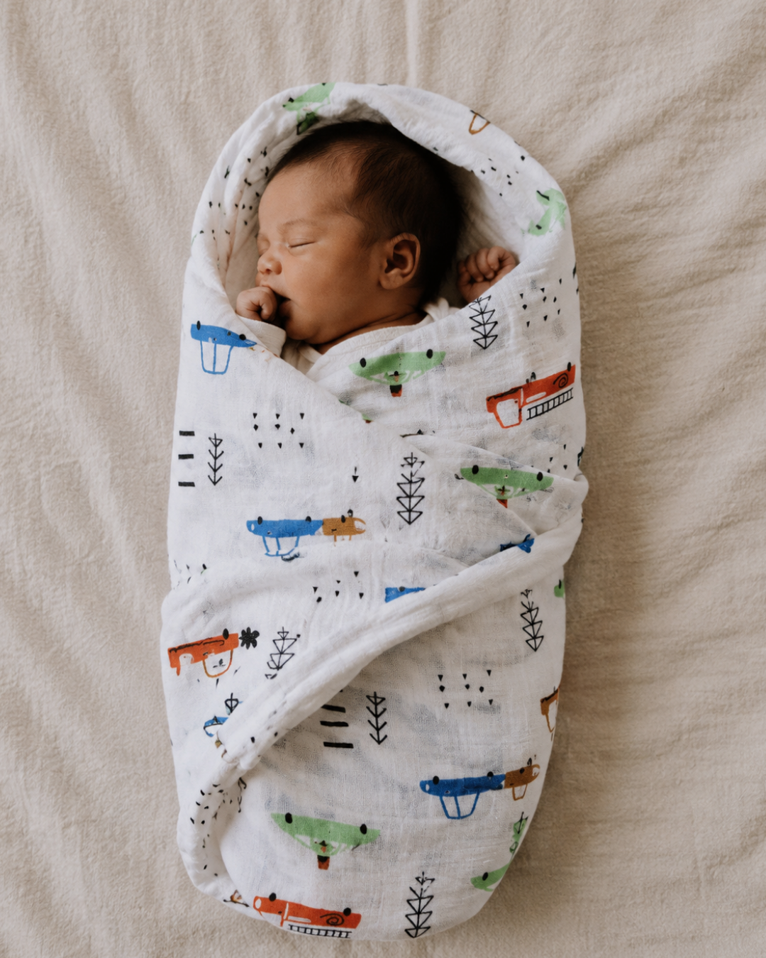 Muslin Swaddles Fire Truck