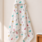 Muslin Double Layer Cap Towel- Dino