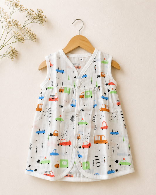 Muslin Frocks -Fire Truck