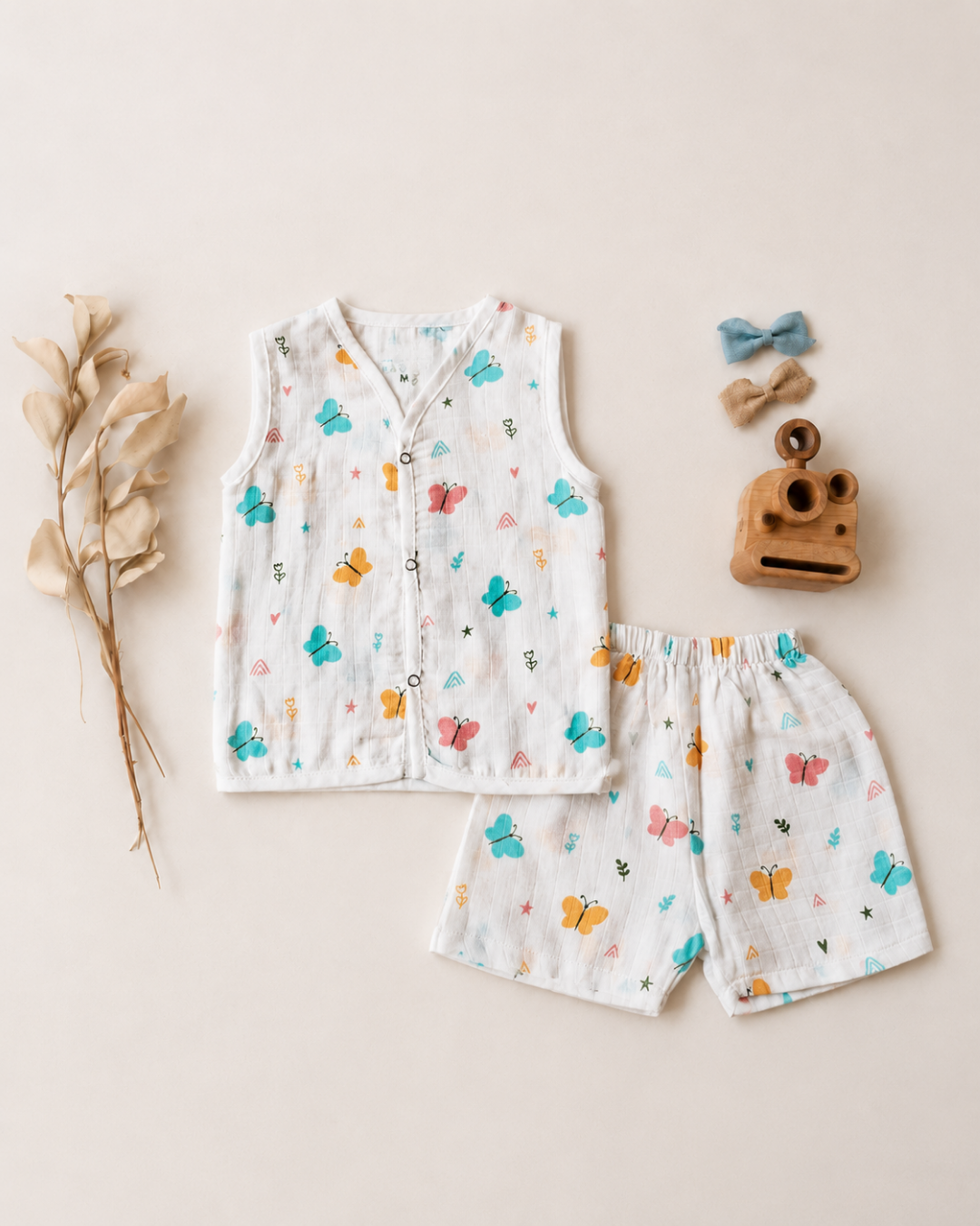 Muslin Jabla sets Butterfly
