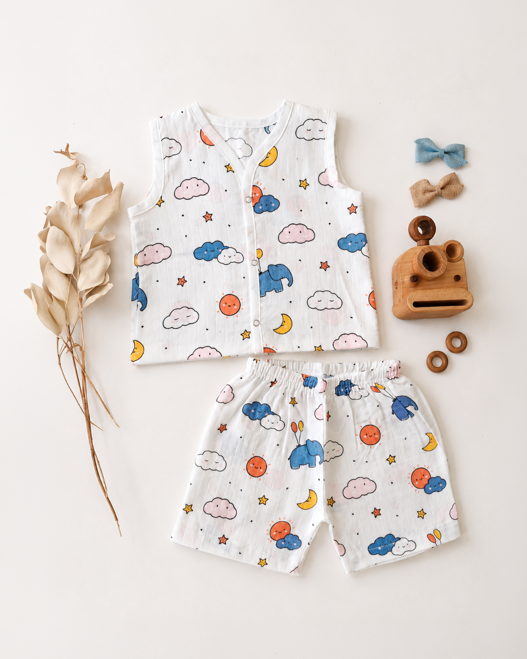 Muslin Jabla sets Elephant