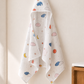 Muslin Double Layer Cap Towel- Elephant
