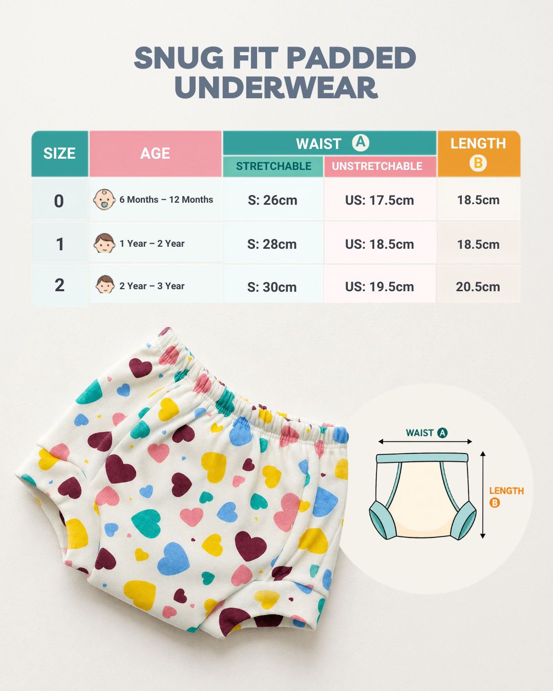 Cotton Padded Underwear-Snug Fit