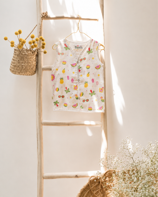 Muslin Button Jabla Beach