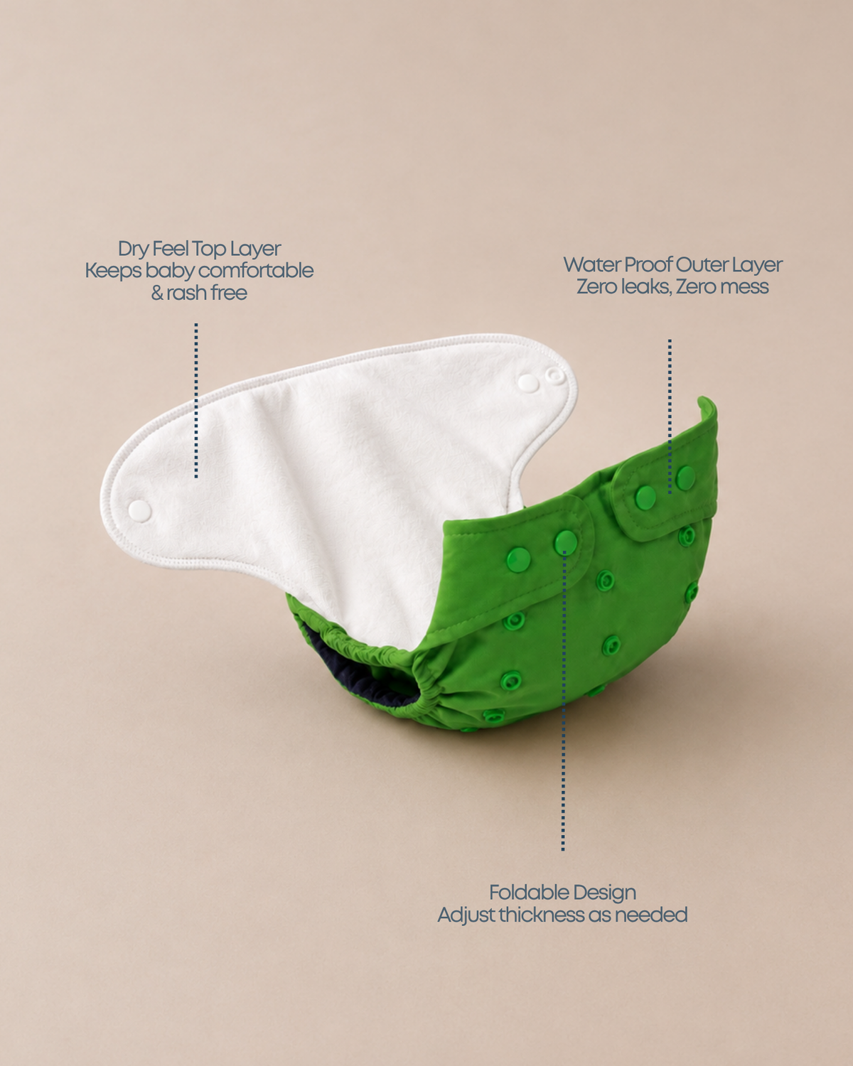 Cotton Cloth Diaper Solid - PO4