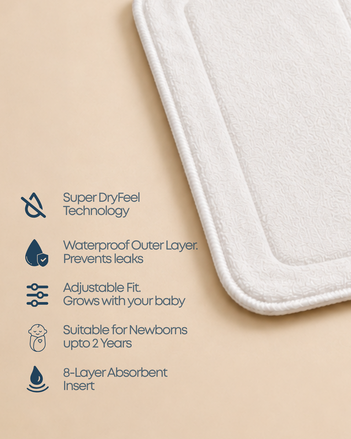 Cotton Cloth Diaper Solid - PO4